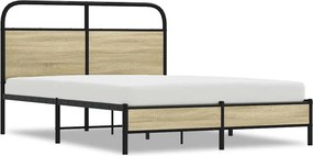 vidaXL ágykeret matrac nélkül 120x190 cm sonoma tölgyfa műfa
