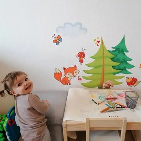 INSPIO Babaszoba falmatrica - Állatok az erdőben