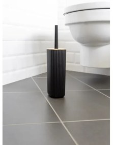 WENKO 25304100 - WC-szett ROTELLO 10x36 cm fekete/barna