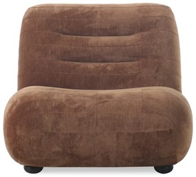 Barna bársony fotel Wyatt – Dutchbone