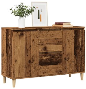 antik fa színű szerelt fa tálalószekrény 102 x 35 x 70 cm