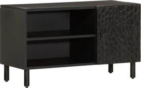 vidaXL fekete tömör mangófa TV-szekrény 80 x 31 x 46 cm