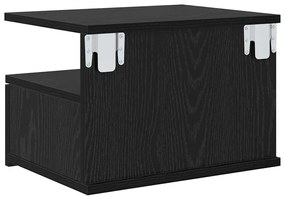 Lebegő éjjeliszekrény 2 pcs Musta tammi 40 x 31 x 27 cm Faanyag