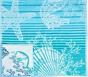 ISCHIA Strandtörölköző türkiz 165x90cm