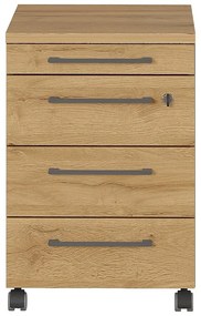 Antracitszürke-natúr színű szekrény tölgyfa dekorral 42x61 cm Agenda – Germania