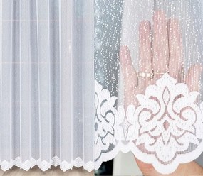 Jacquard mintás függöny 23405 magasság 250cm, fehér színben (méterenként)