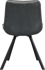 Étkezőszék, sötétszürke Velvet szövet/fekete, SAMIRA