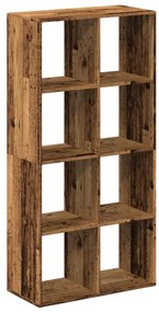antik fa színű fa térelválasztó könyvespolc 69,5x29x137,5 cm