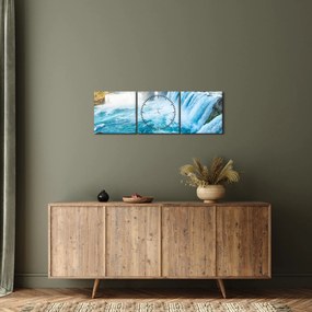 Kép - Godafoss vízesés (órával) (90x30 cm)