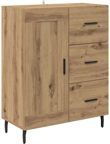 vidaXL Széf fiókkal Artisan tölgy 69,5 x 34 x 90 cm Műszaki fa és vas