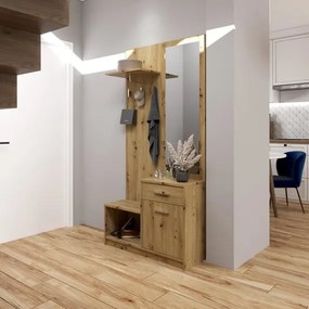 Pergo előszoba bútor kézműves tölgy