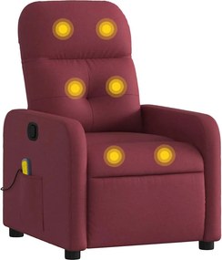 vidaXL bordó dönthető szövet masszázsfotel