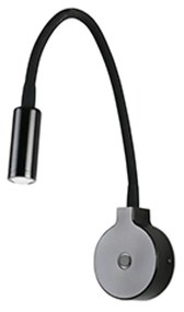 FARO PIXIE fali lámpa, fekete, 2700K melegfehér, beépített LED, 3W, IP20, 24016