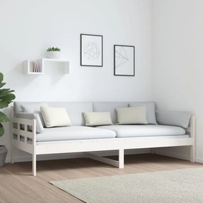 fehér tömör fenyőfa kanapéágy 90 x 200 cm