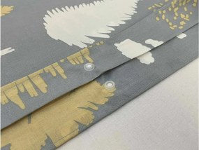 Pamut ágynemű HOLLY REST szürke Ágyneműhuzat mérete: 70 x 90 cm | 140 x 200 cm