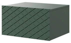 Scalia 50 1SZ éjjeliszekrény szett 2 db, falra szerelhető - Matt sötétzöld