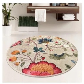 ARYA fürdőszobai szőnyeg, 100 cm átmérő, színes mintás