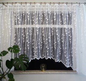 Mg Függöny fehér Ív 350X160 kész Sienna szalaggal lengyel