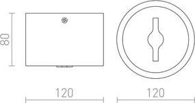 RENDL KELLY LED DIMM stropní bílá 230V LED 15W 45° 3000K