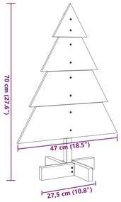 tömör fenyő karácsonyfa-dekoráció 70 cm