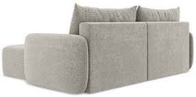 Világosszürke kinyitható-tárolóhelyes sarokkanapé (jobb oldali) Kalena – Makamii