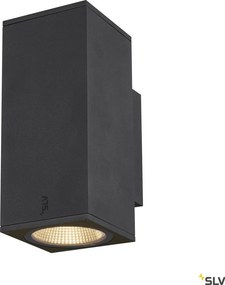 SLV 1003419 ENOLA SQUARE Modern Kültéri Fali Lámpa Antracit, Átlátszó LED IP65