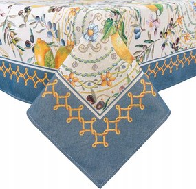 Abrosz 97 x 100 cm Lima citrom kék skandináv mintás asztal kert ház