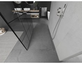 Mexen, Mexen Kioto zuhanykabin fala 150 x 200 cm, átlátszó/fekete minta 8 mm, króm - 800-150-002-01-77