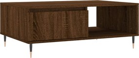 vidaXL barna tölgyszínű szerelt fa dohányzóasztal 90 x 60 x 35 cm