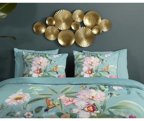 Kék egyszemélyes-hosszabbított pamut-szatén ágyneműhuzat 140x220 cm Fungi – Descanso