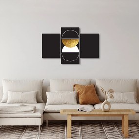 Kép - Absztrakció arany és fekete N⁰2 (90x60 cm)