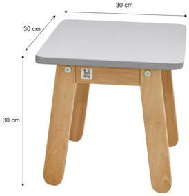 Szürke gyerek szék WOODY GREY