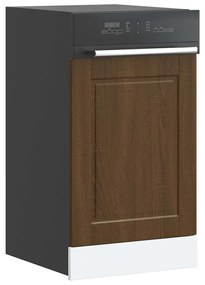 vidaXL mosogatógép panel Porto&quot; Barna tölgy 45x1,5x67cm Méretezett fa&quot;