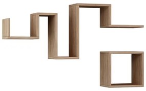 SZETT 2x FOLLOW falipolc barna