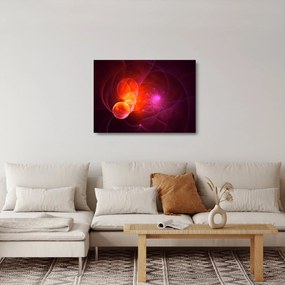 Modern rózsaszín absztrakció képe (üvegen) (70x50 cm)