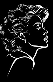 Poszter 53x81cm Monokróm Flesh