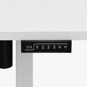 Állítható magasságú elektromos íróasztal 140 x 70 cm fehér