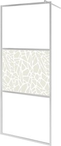 vidaXL zuhanyfal kőmintás ESG üveggel 90 x 195 cm