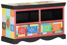 TV Szekrény Színes 80x35x50 cm Tömör Mangófából