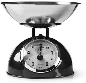 Nedis KASC110BK - Retro konyhai mérleg fekete tállal