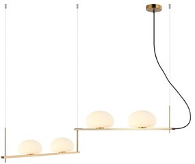 ITALUX PND-357784-BRO-W KERNIO Modern Függesztett Lámpa Sárgaréz, Opál G9 IP20