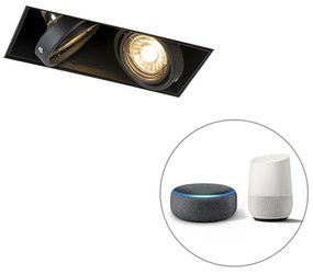 Okos beépített reflektor fekete, 2 db WiFi GU10 Trimless - Oneon 2