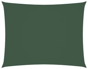 sötétzöld téglalap alakú oxford szövet napvitorla 5 x 7 m