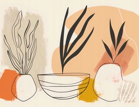 Poszter 65x50cm Botanikai vázlatok