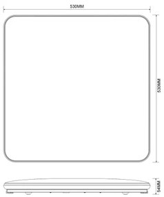 Zuma Line JE-DHS-0530-CH - LED Dimmelhető mennyezeti lámpa OMAR LED/48W/230V króm