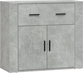 vidaXL betonszürke szerelt fa tálalószekrény 80x33x70 cm