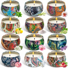 12 Db-os Karåcsonyi Illatgyertya Szója Karåcsony Gyertya Ajåndék Szett