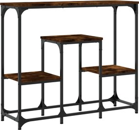 vidaXL füstös tölgy színű szerelt fa tálalóasztal 89,5x28x76 cm