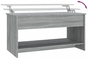 szürke sonoma színű szerelt fa dohányzóasztal 102x50x52,5 cm