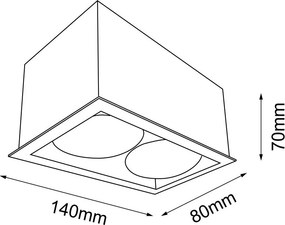 Antigo Cage 1080 Felületi spotlámpa 2x10W/GU10 IP20